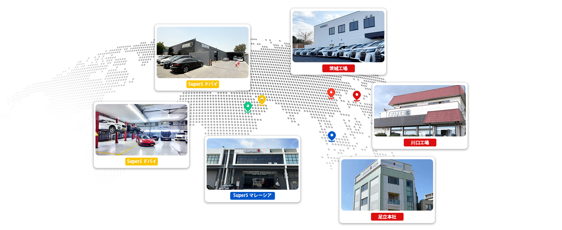 Super5は、世界に展開する自動車整備グループです