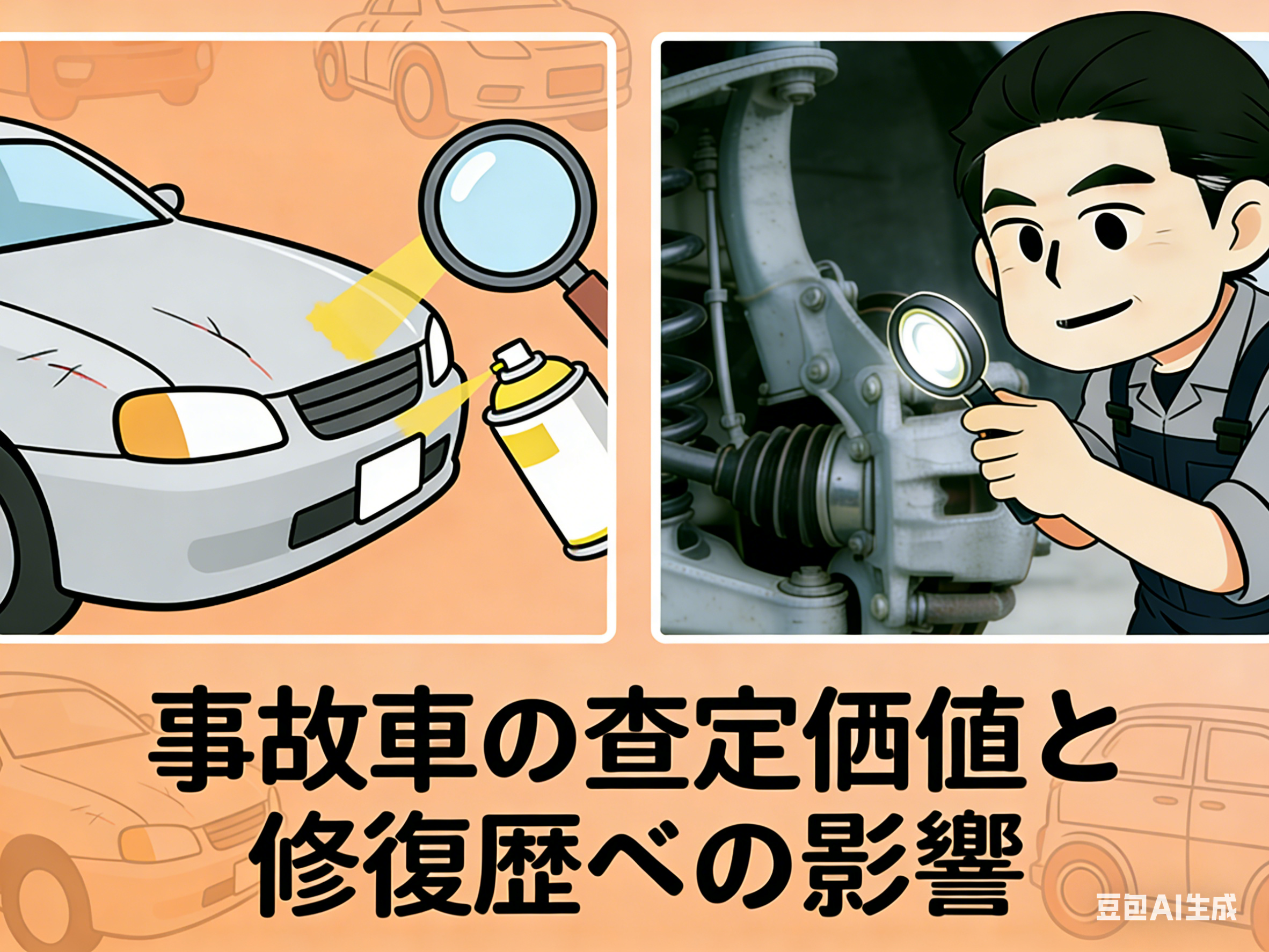 事故車の査定価値と修復歴への影響
