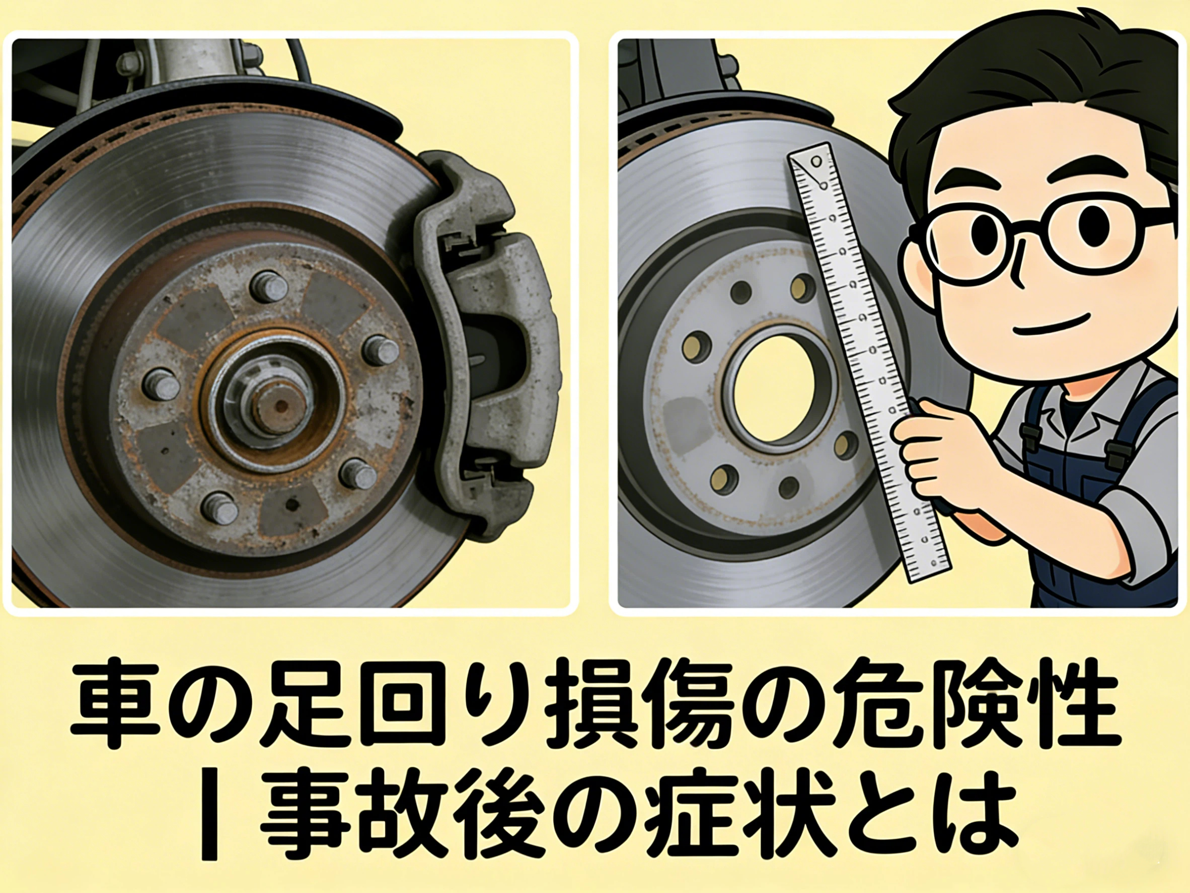 車の足回り損傷の危険性｜事故後の症状とは