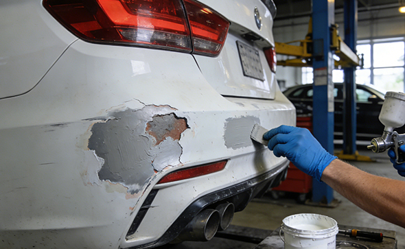 リアバンパー修理