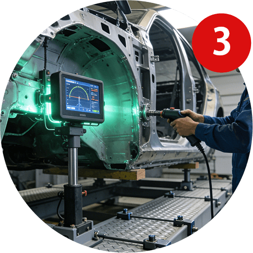 専用設備によ る修正作業