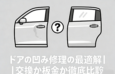 ドアの凹み修理の最適解｜交換か板金か徹底比較