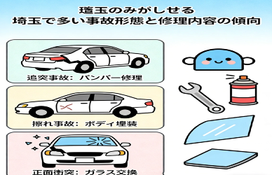埼玉で多い事故形態と修理内容の傾向