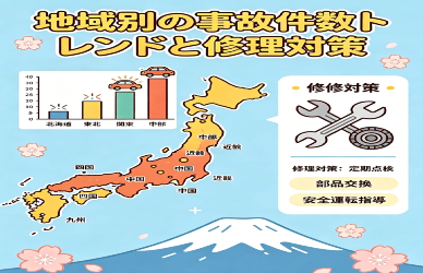 地域別の事故件数トレンドと修理対策